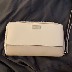White Kate Spade checkbook wallet